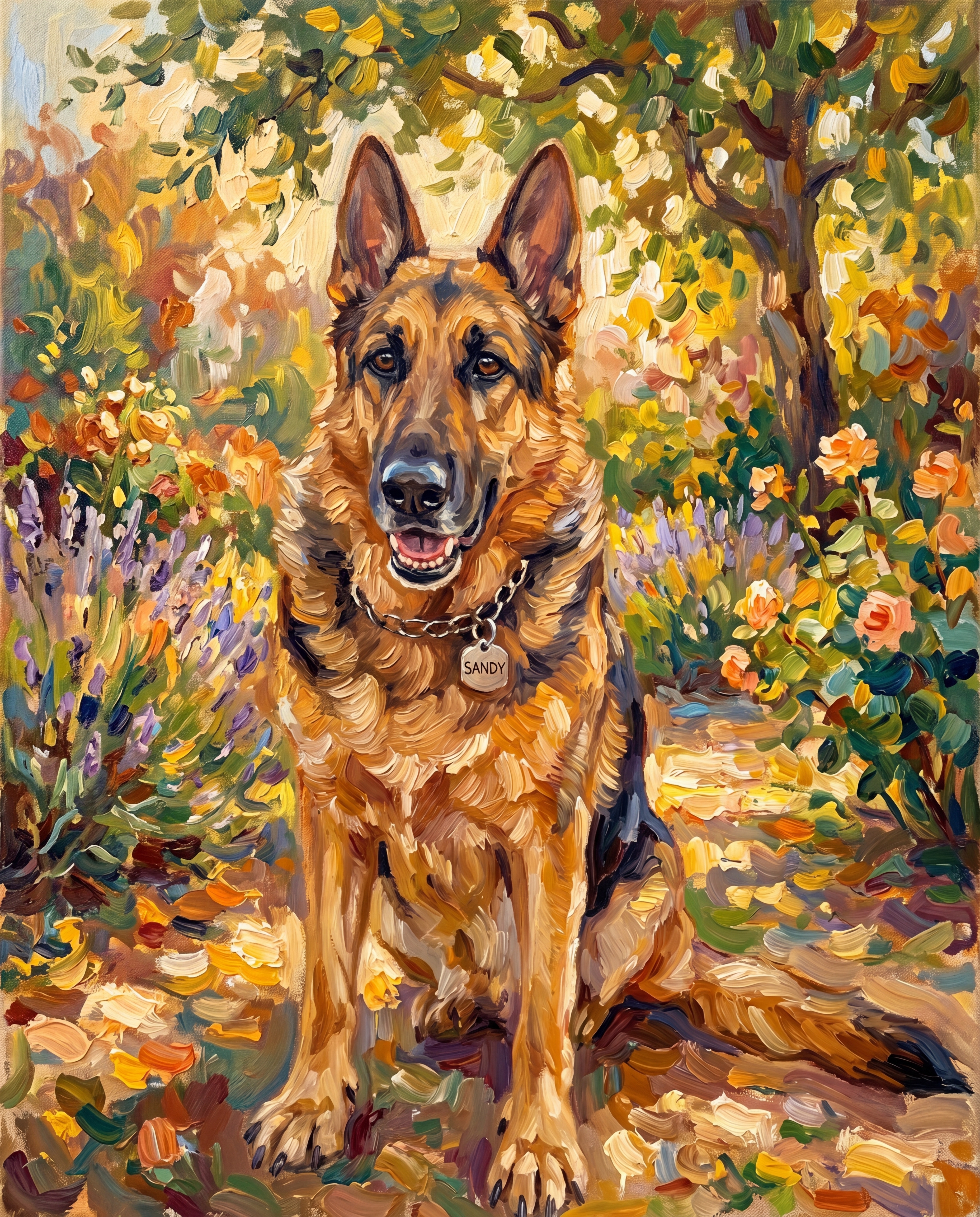 Sandy in impressionist style